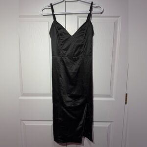 Oh Polly Black Midi Dress